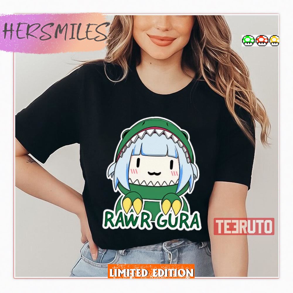 Ouro Kronii In Dinosaur Hoodie Hololive Shirt