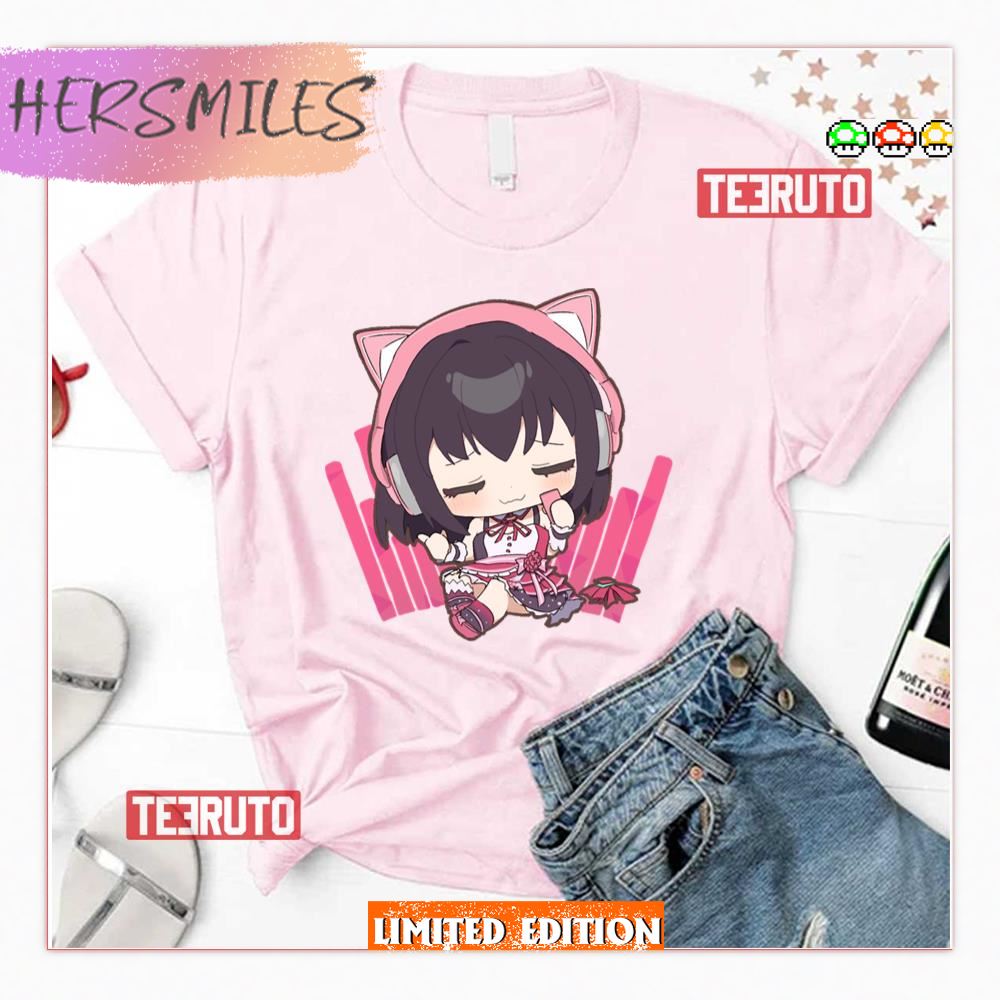 Pink Headphone Azki Hololive Shirt