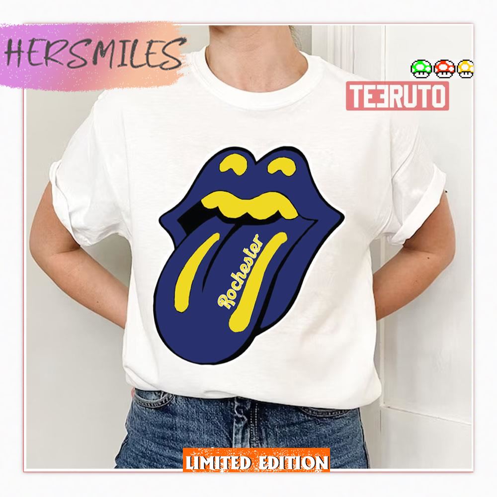 Rochester Lips Yellowjackets Rolling Stones Parody Shirt
