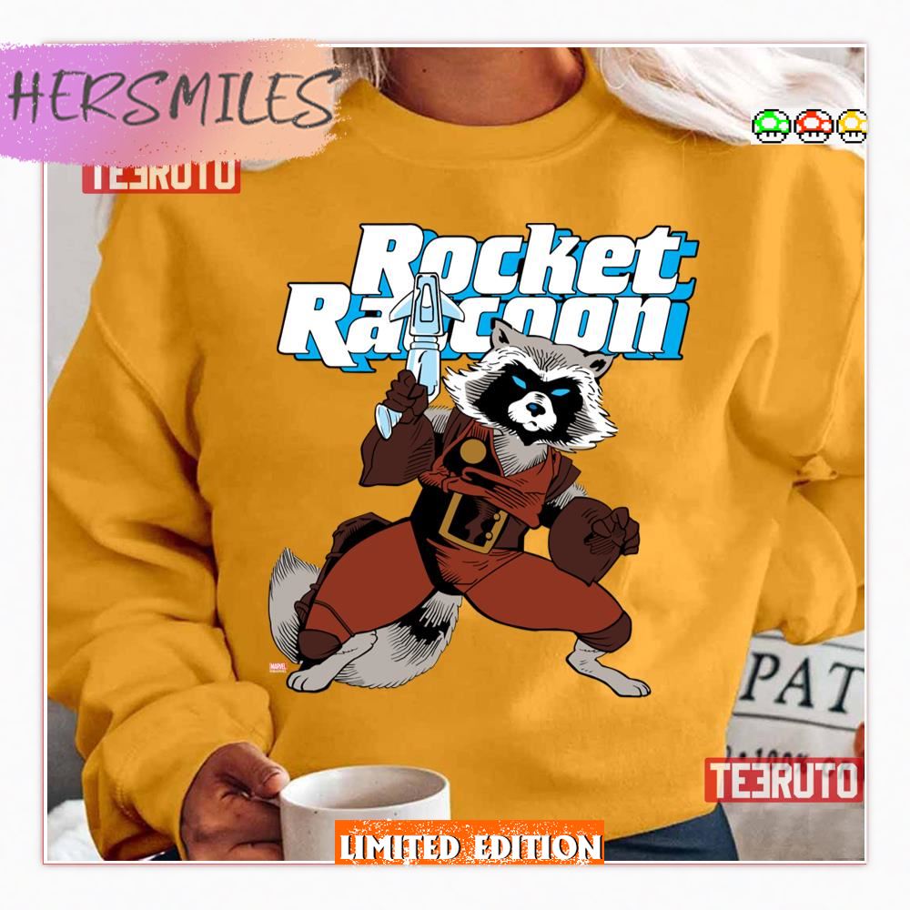 Rocket Raccoon Character Art Shirt