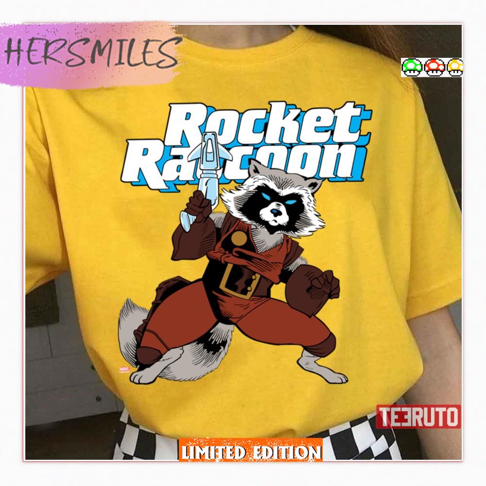 Rocket Raccoon Character Art Shirt