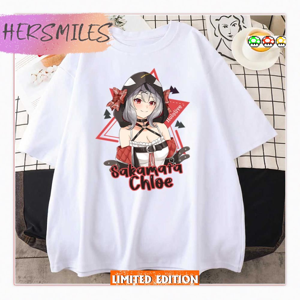 Sakamata Chloe Hololive Red Girl Shirt
