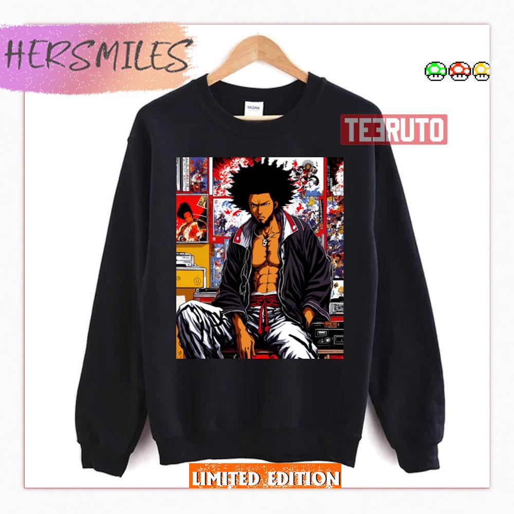 Samurai Afro Lofi Hip Hop Aesthetic 90s Shirt Samurai Afro Lofi Hip Hop Aesthetic 90s Shirt