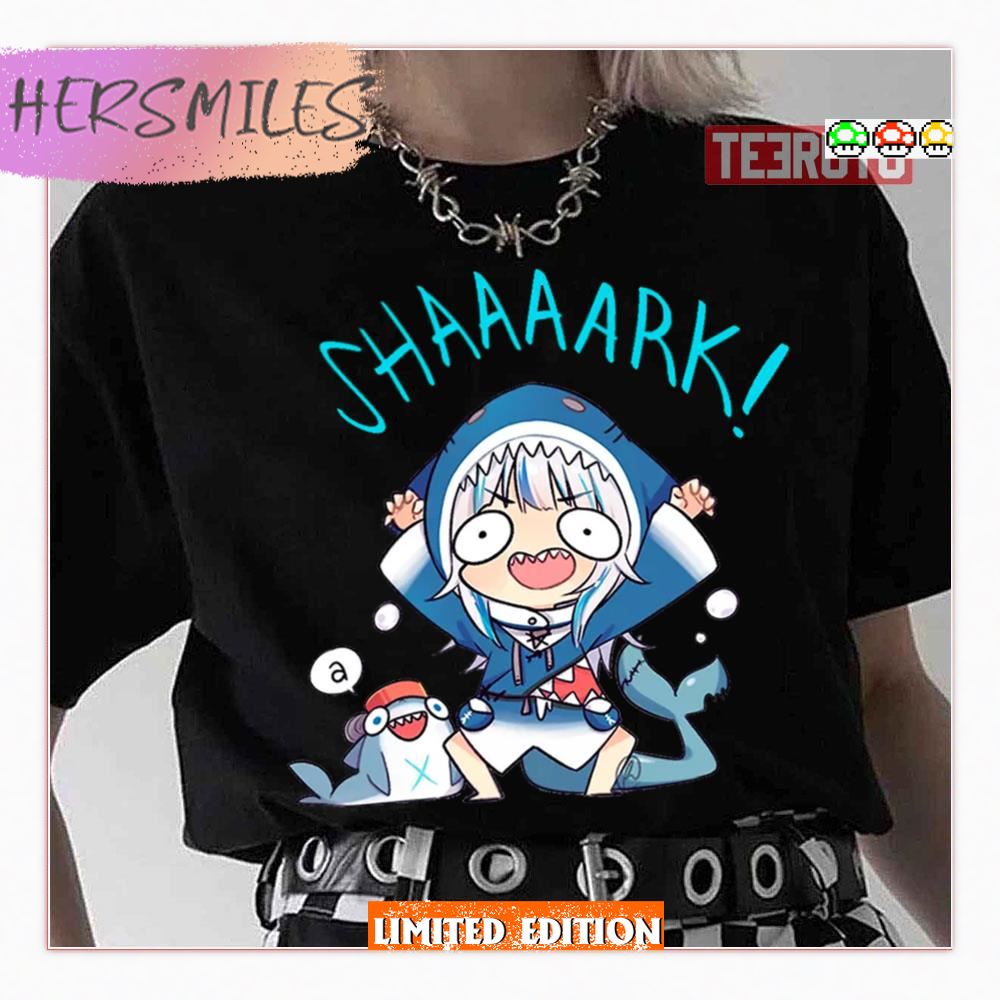 Shark Gawr Gura Mask Hololive Shirt