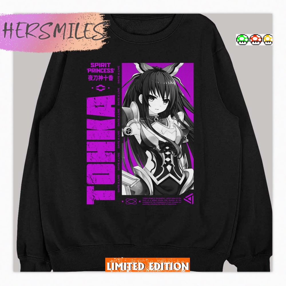 Spirit Princess Tohka Yatogami Date A Live Color Version Shirt