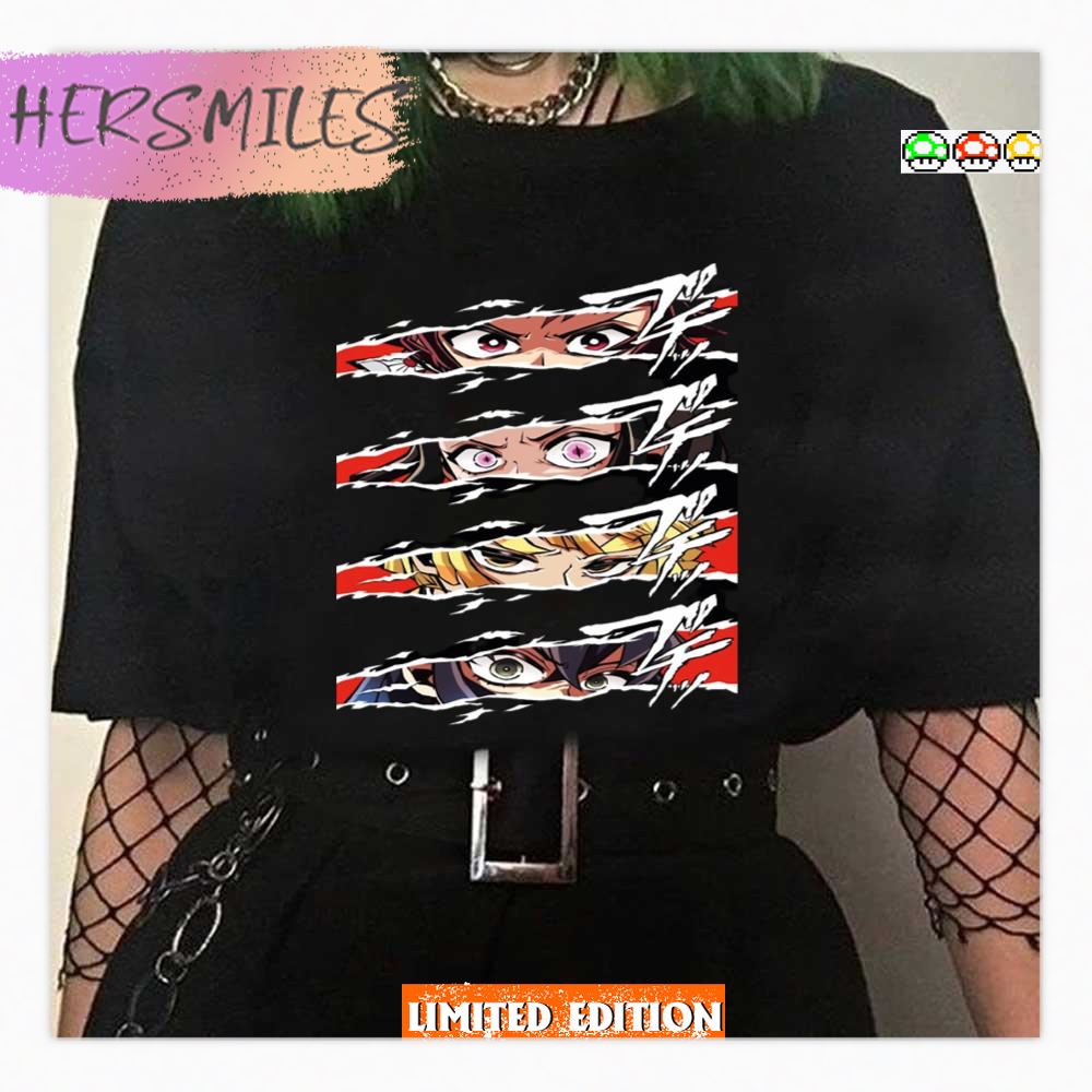 The Eyes Of Demon Slayer Main Characters Season 3 Art Shirt The Eyes Of Demon Slayer Main Characters Season 3 Art Shirt