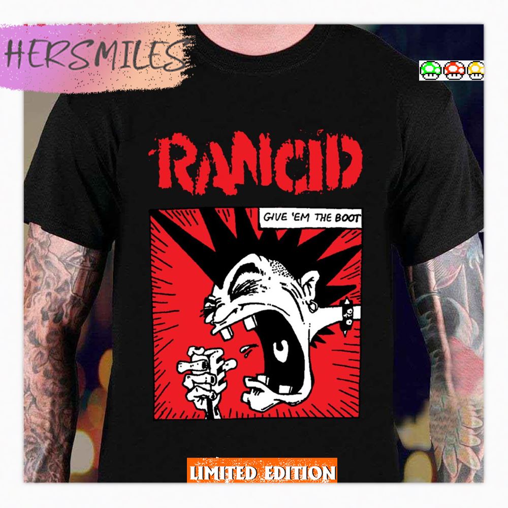 The Red Rancid Give ’em The Boot Art Shirt