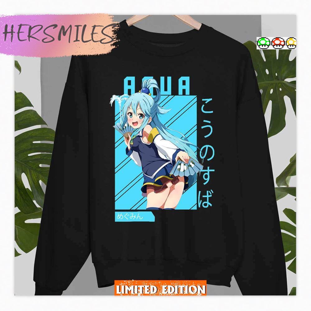 Typo Japanese Anime Charac Konosuba Aqua Shirt Typo Japanese Anime Charac Konosuba Aqua Shirt