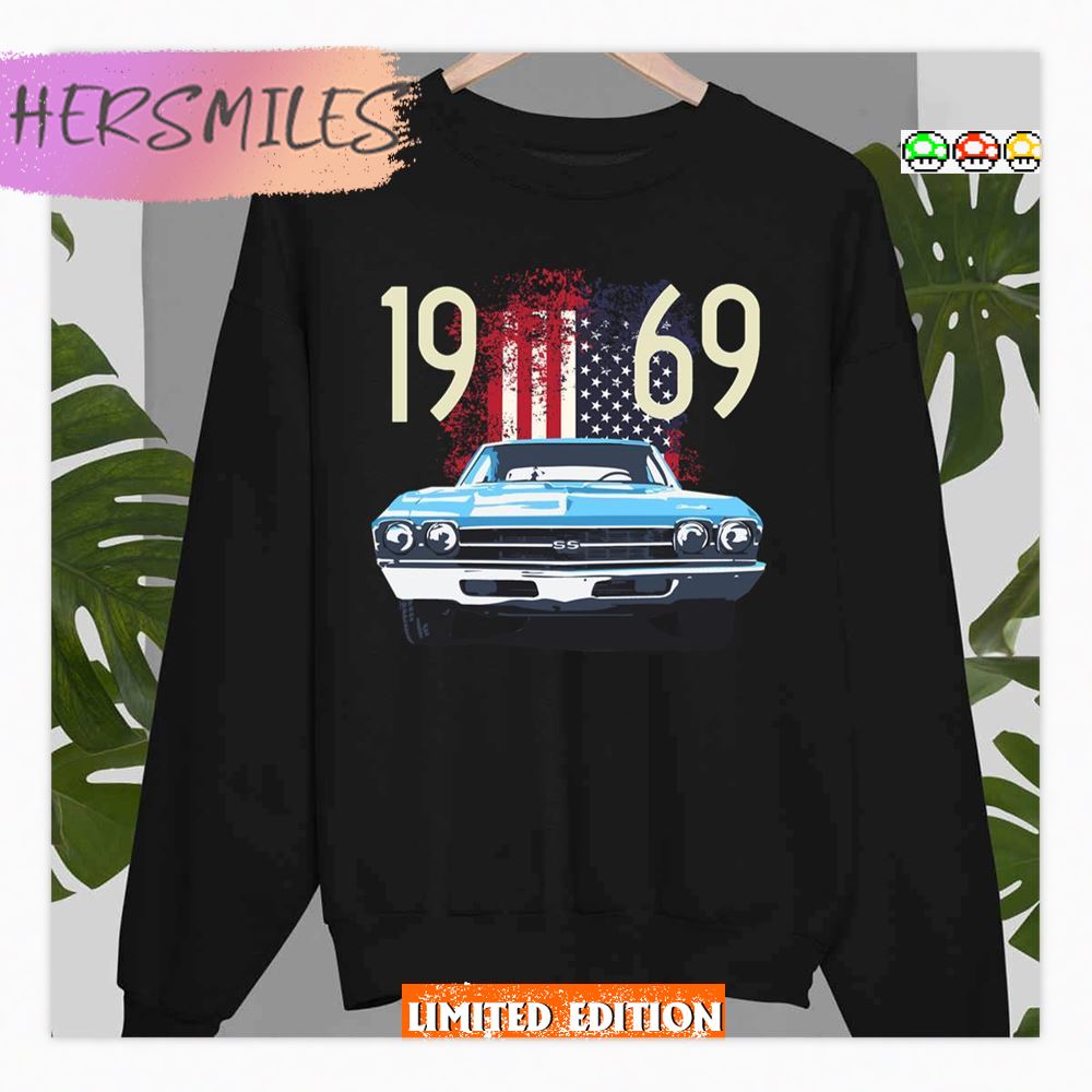 Us Flag 1969 Chevelle Car Shirt Us Flag 1969 Chevelle Car Shirt