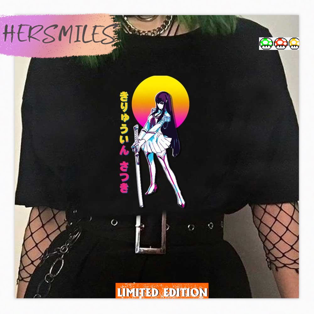 Vaporwave Neon Satsuki Kiryuin Kill La Kill Anime Artwork Shirt Vaporwave Neon Satsuki Kiryuin Kill La Kill Anime Artwork Shirt