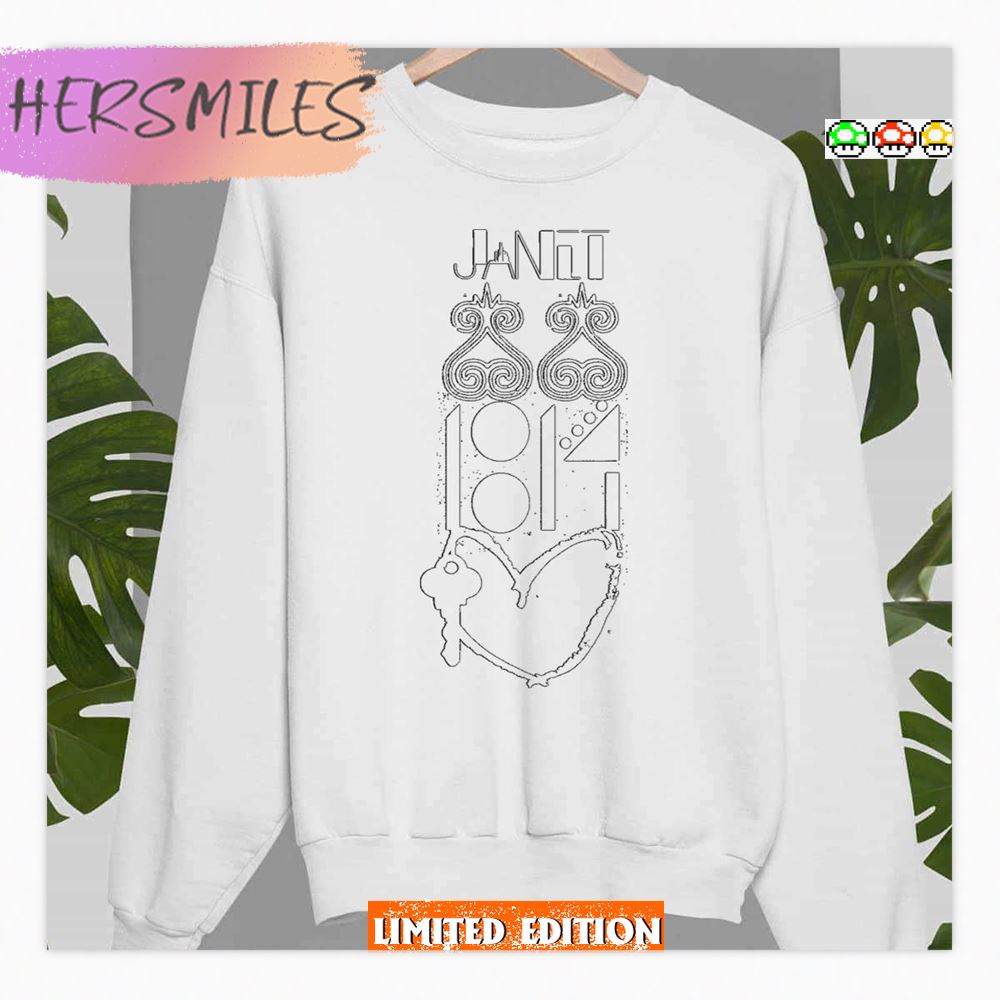 Vertical Logos White Janet Jackson Shirt Vertical Logos White Janet Jackson Shirt
