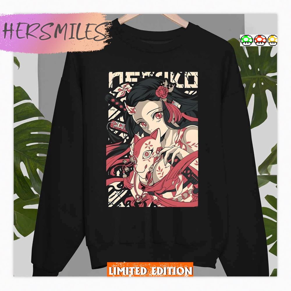 Vintage Nezuko Retro Girl With Her Pet Illustration Shirt Vintage Nezuko Retro Girl With Her Pet Illustration Shirt