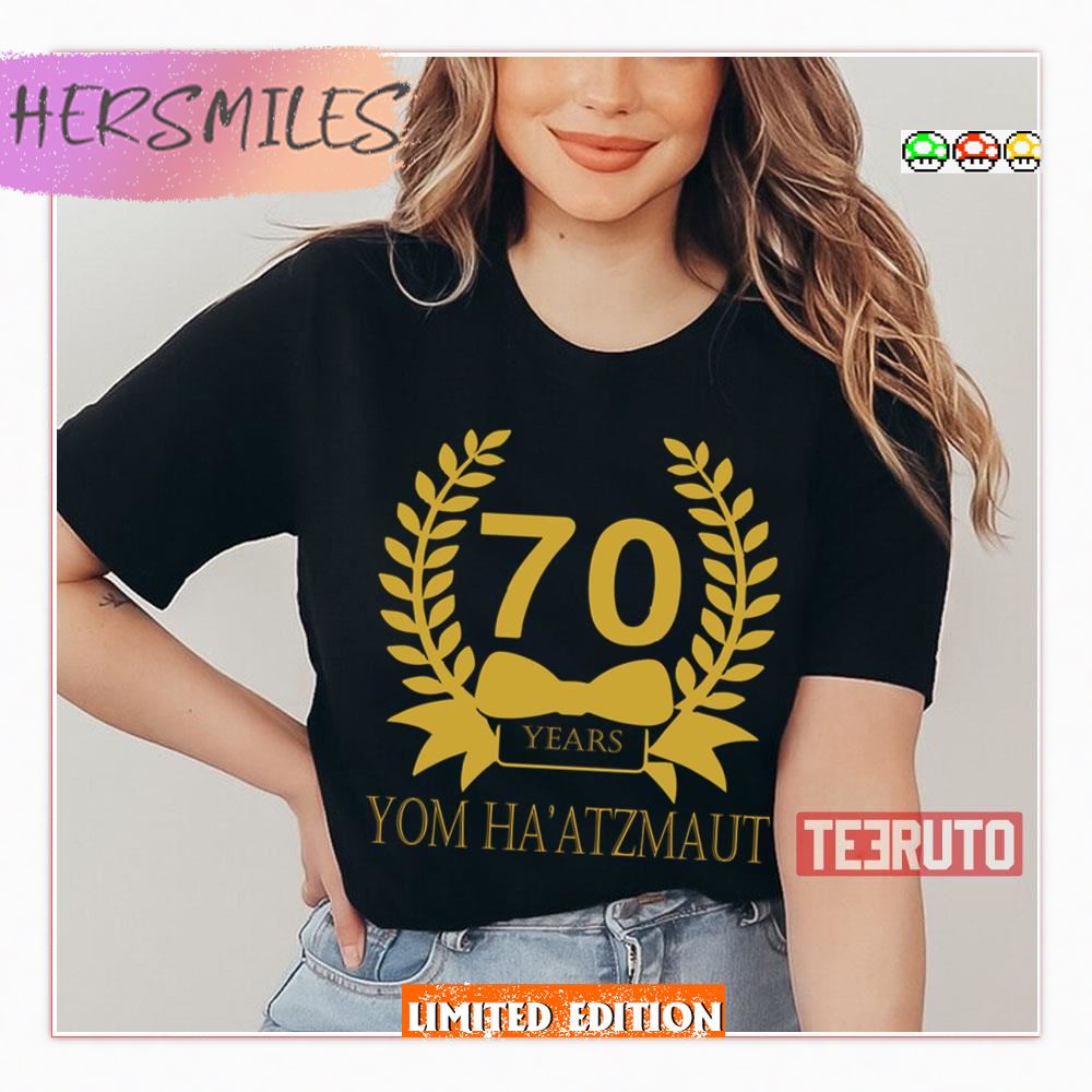 Yom Haatzmaut Design 70 Years Shirt