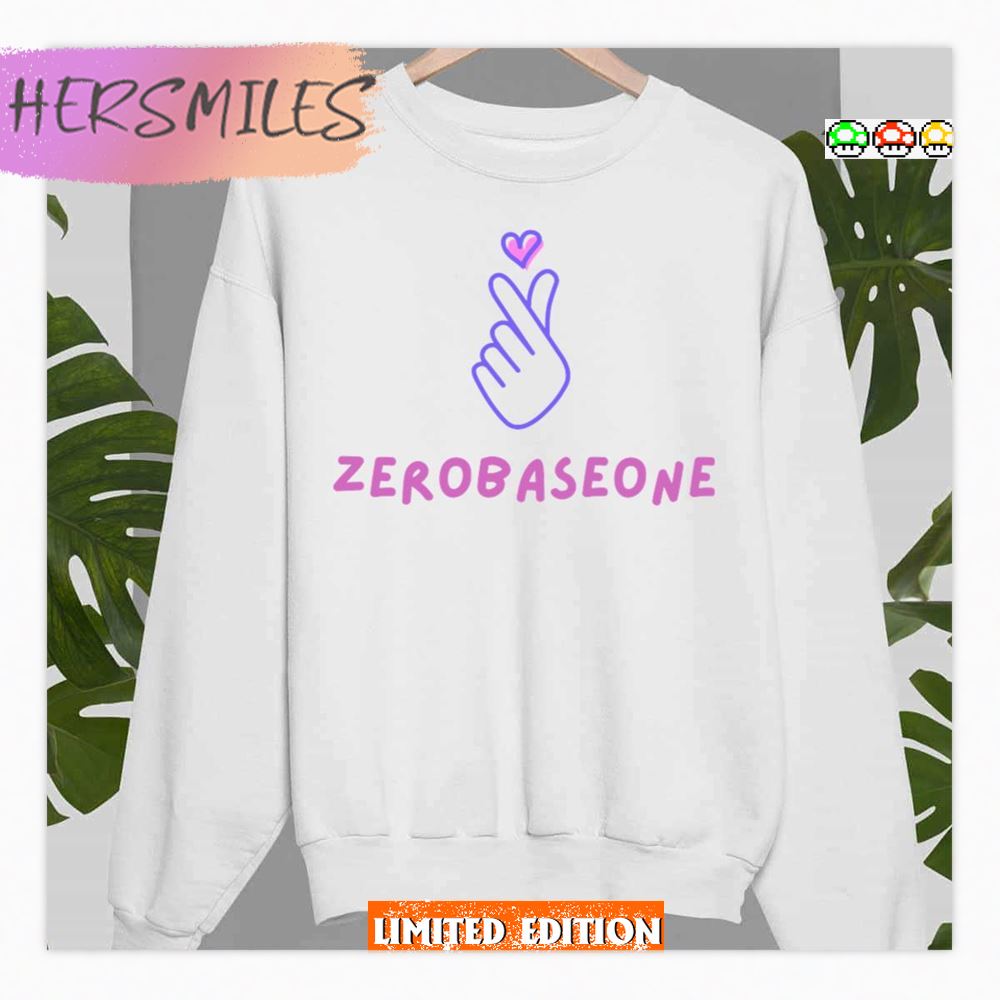 Zerobaseone Korean Heart Shirt Zerobaseone Korean Heart Shirt