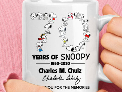 70 Years Of Snoopy 1950 2020 Thank You For The Memories Mug