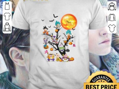 awesome dragon ball super son goku and friends on the tree halloween shirt mo
