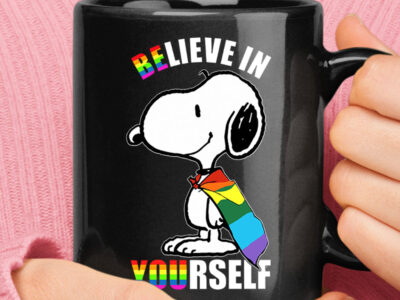 Believe In Yourself Snoopy LGBT Pride Mug