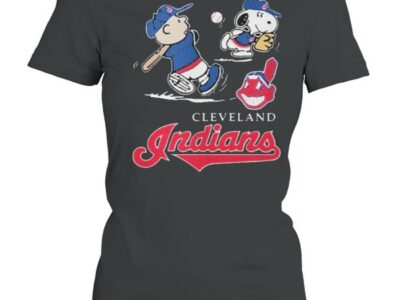 Charlie Brown Snoopy Cleveland Indians T Shirt