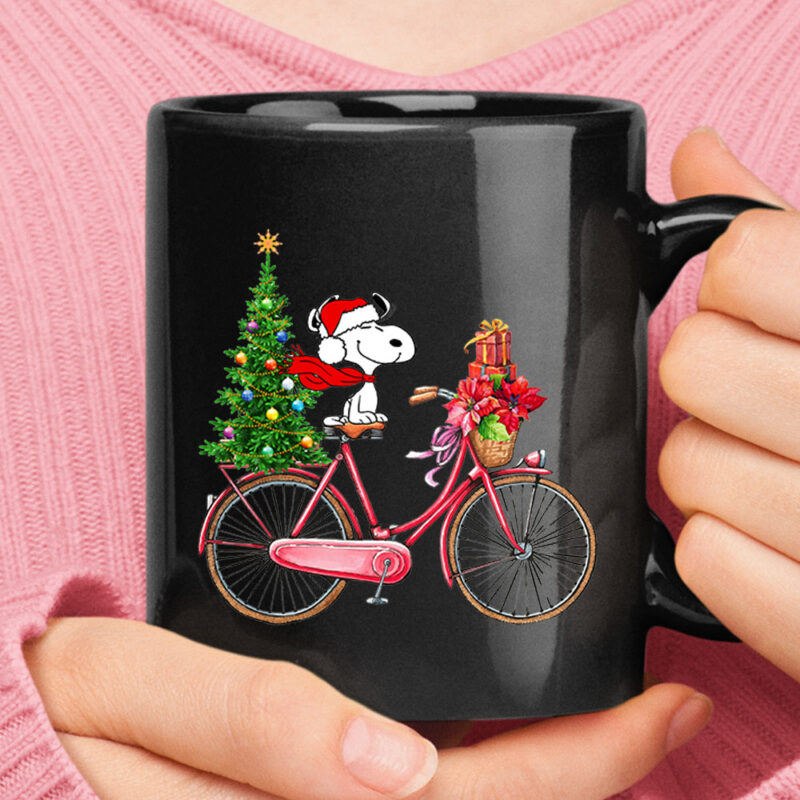 Enjoy The Bicycle Ride It’s Christmas Time Snoopy Mug
