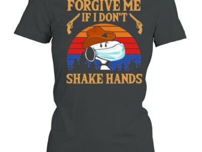 Forgive Me If I Don’t Shake Hands Cowboy Snoopy Mask Vintage Shirt
