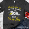 Funny Snoopy Tee, Never Give Up On Your Dreams Keep Sleeping Snoopy Shirt, Woodstock, Charlie Brown,  Peanuts Shirt