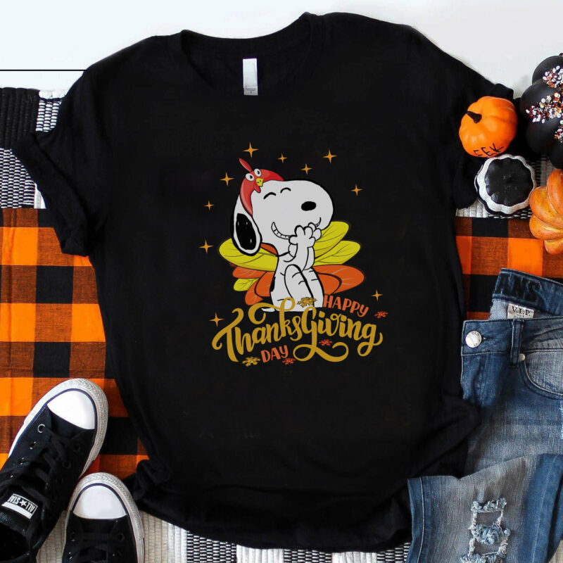 Happy Thanksgiving Snoopy Shirt, Snoopy Sweatshirt, Thanksgiving Party Tee, Peanuts Snoopy Thanksgiving Tee, Thankful And Blessed