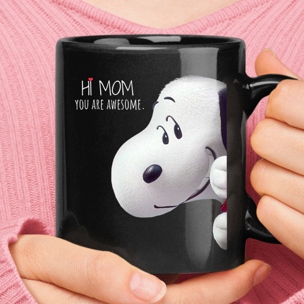 Hi Mom You Are Awesome 3D Snoopy Mother's Day Mug