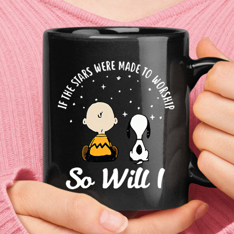 If The Stars Were Made To Worship So Will I Charlie & Snoopy Mug