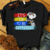 It’s Ok To Be Different Snoopy Autism Awareness Shirt, Disney Autism Tee, Motivational Tee, Shine Bright, Shirt For Autism Who Loves Snoopy