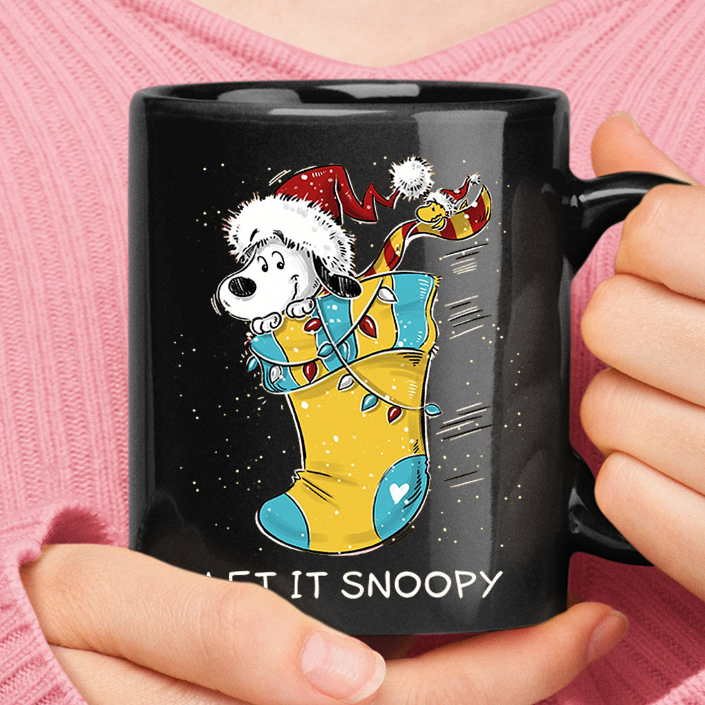 Let It Snow Let It Snoopy Christmas Mug