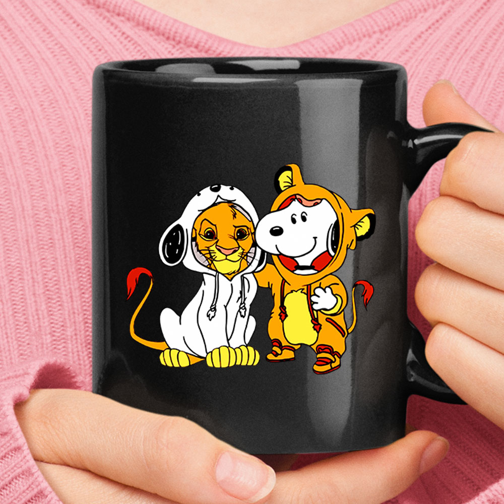 Lion King Simba And Snoopy Costume Exchange Mug