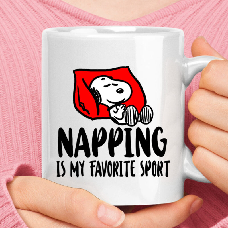 Napping Is My Favorite Sport Snoopy Mug