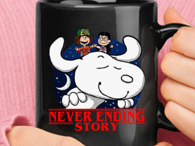 Neverending Story Stranger Things In Snoopy Style Mug