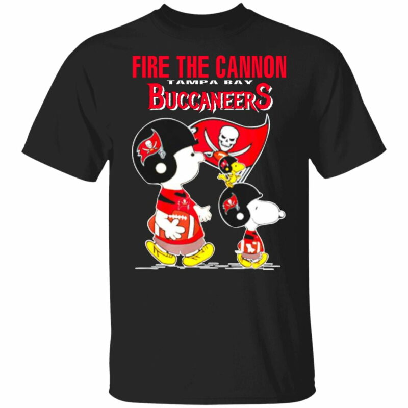 Snoopy And Charlie Brown Fire The Cannon Tampa Bay Buccaneers Shirt