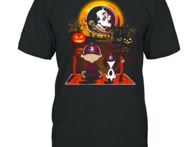 Snoopy and Charlie Brown Pumpkin Florida State Seminoles Halloween Moon shirt