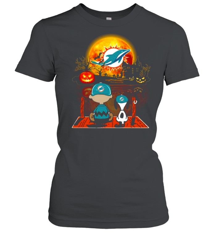 Snoopy And Charlie Brown Pumpkin Miami Dolphins Jackets Halloween Moon ...