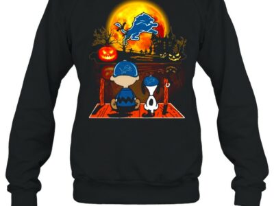 snoopy and charlie brown pumpkin montreal canadiens halloween moon shirt unisex sweatshirt