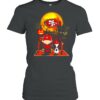 Snoopy and Charlie Brown Pumpkin San Francisco 49ers Halloween Moon shirt