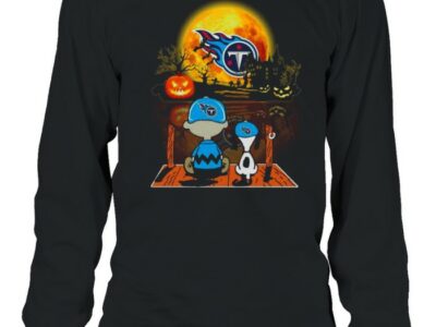 snoopy and charlie brown pumpkin tennessee titans halloween moon shirt long sleeved t shirt