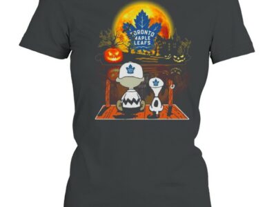 Snoopy and Charlie Brown Pumpkin Toronto Maple Leafs Halloween Moon shirt