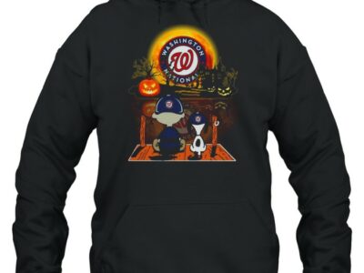 snoopy and charlie brown pumpkin washington nationals halloween moon shirt unisex hoodie