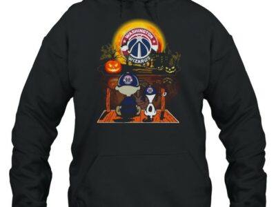 snoopy and charlie brown pumpkin washington wizards halloween moon shirt unisex hoodie