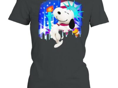 Snoopy And Woodstock American Flag Shirt