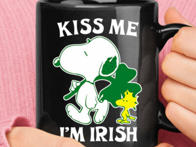Snoopy And Woodstock Kiss Me I’m Irish St. Patrick’s Day Mug