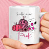 Snoopy In October We Wear Pink Ribbon Breast Cancer Awareness Mug