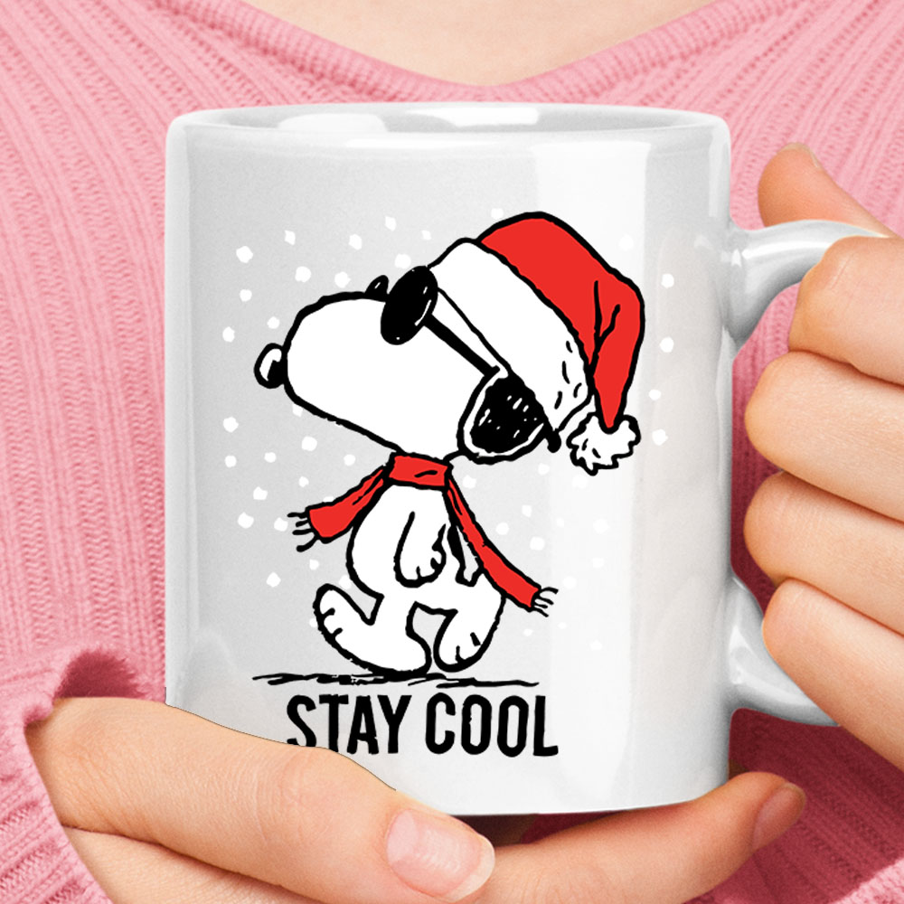 Snoopy Joe Cool Stay Cool On Christmas Mug