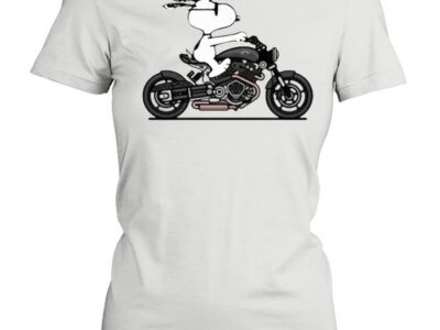 Snoopy Running Motorcycle Shirt