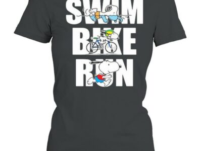 Swim Bkie Run Snoopy Shirt