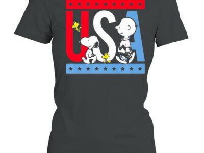 USA Snoopy And Charlie Stars Shirt