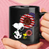 Woodstock And Snoopy Holding The U.S. Sunflower Flag Mug
